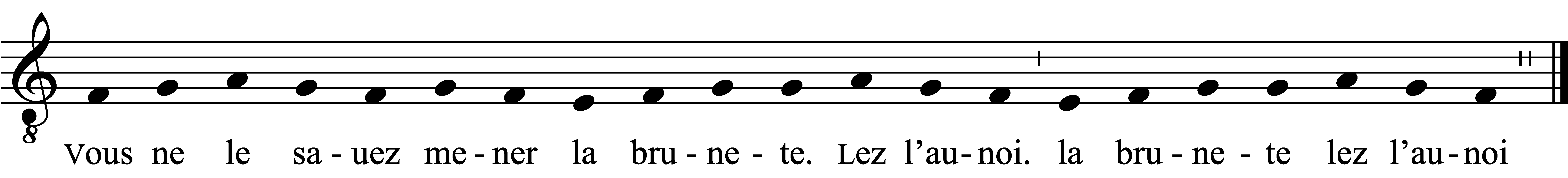 Refrain musical notation